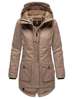 Navahoo Damen Winterjacke - Brinjaa in taupe