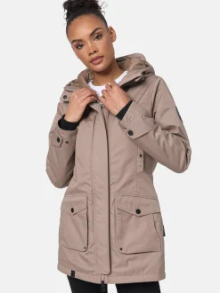 Navahoo Damen Winterjacke - Brinjaa in taupe