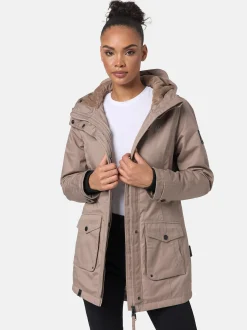 Navahoo Damen Winterjacke - Brinjaa in taupe