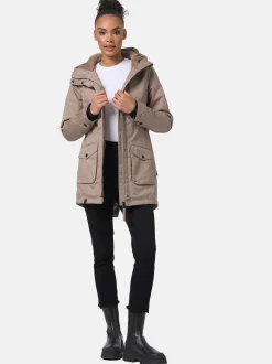 Navahoo Damen Winterjacke - Brinjaa in taupe