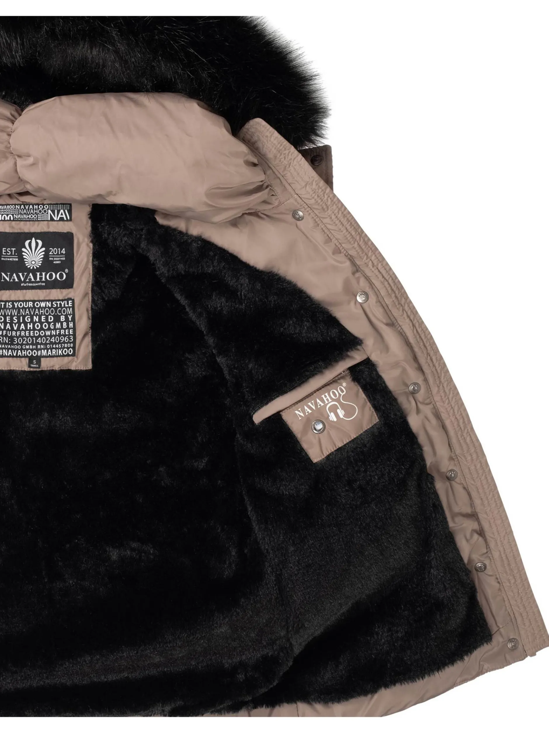 Navahoo Damen Winterjacke - Chloe in taupe