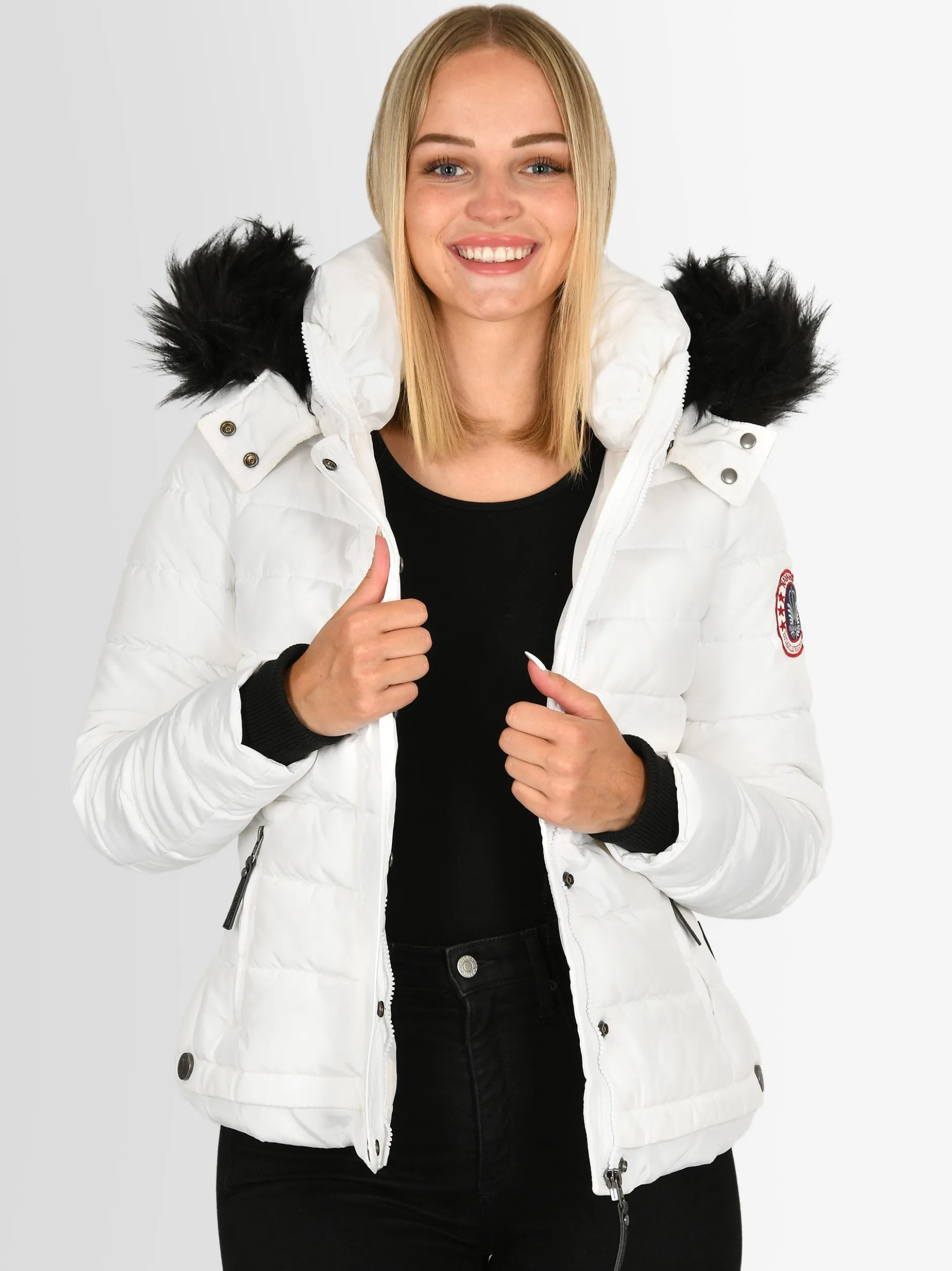 Navahoo Damen Winterjacke - Chloe in weiß