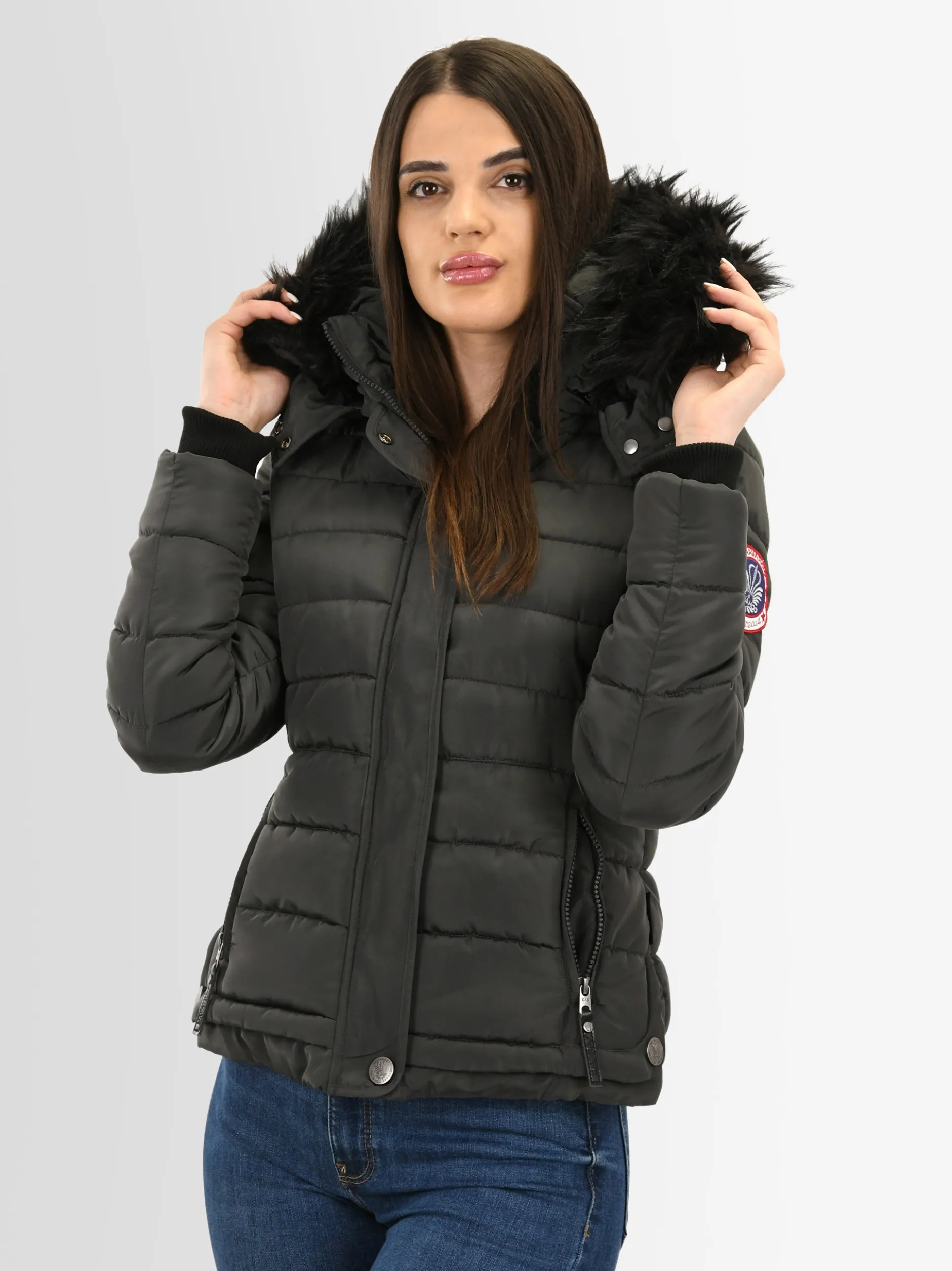 Navahoo Damen Winterjacke - Chloe in anthrazit