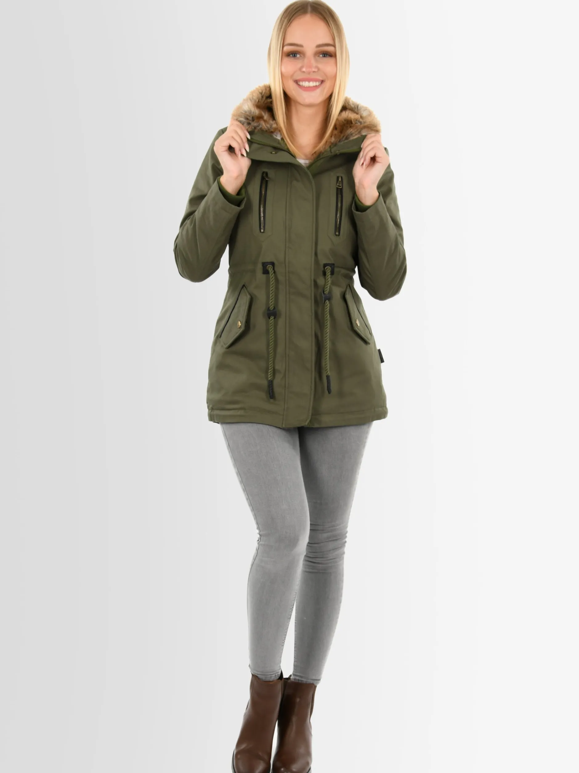 Navahoo Damen Winterjacke - Diamond in grün