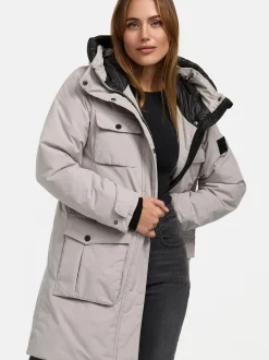 Navahoo Damen Winterjacke - Eissturm 14 in kitt