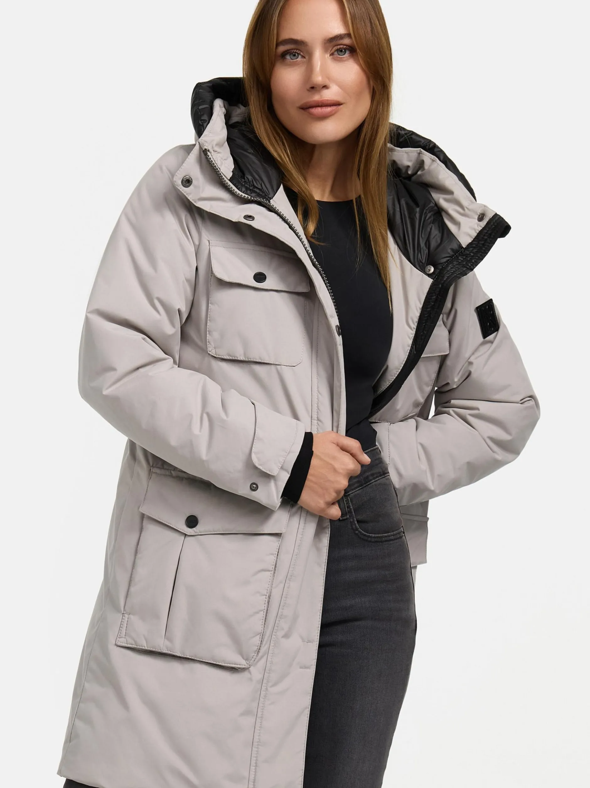 Navahoo Damen Winterjacke - Eissturm 14 in kitt