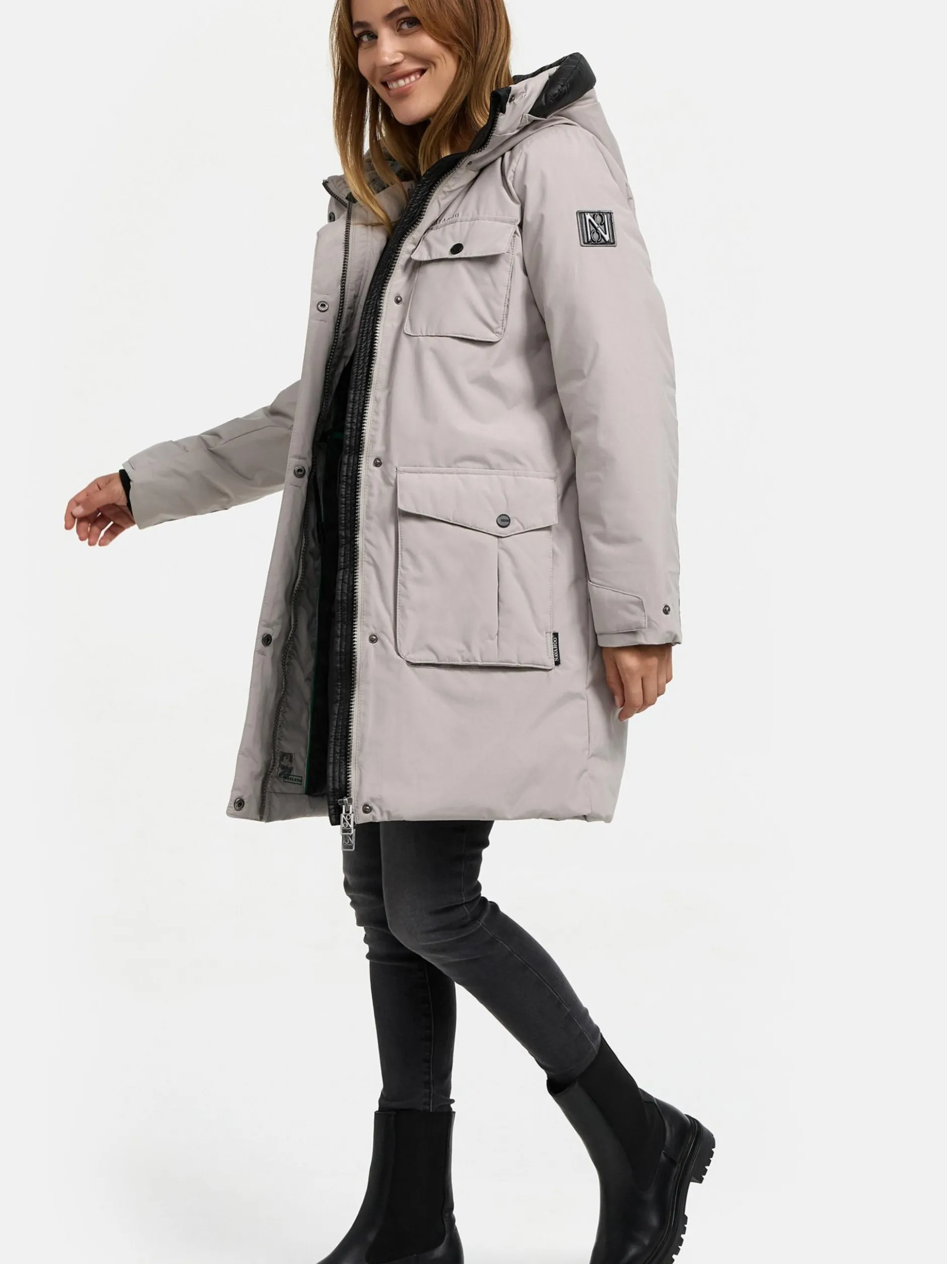Navahoo Damen Winterjacke - Eissturm 14 in kitt