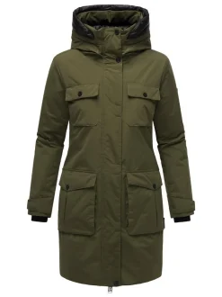 Navahoo Damen Winterjacke - Eissturm 14 in oliv