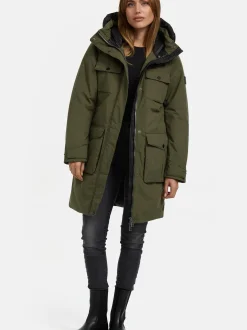 Navahoo Damen Winterjacke - Eissturm 14 in oliv