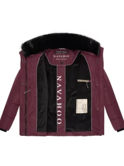 Navahoo Damen Winterjacke - Frostii XIV in aubergine