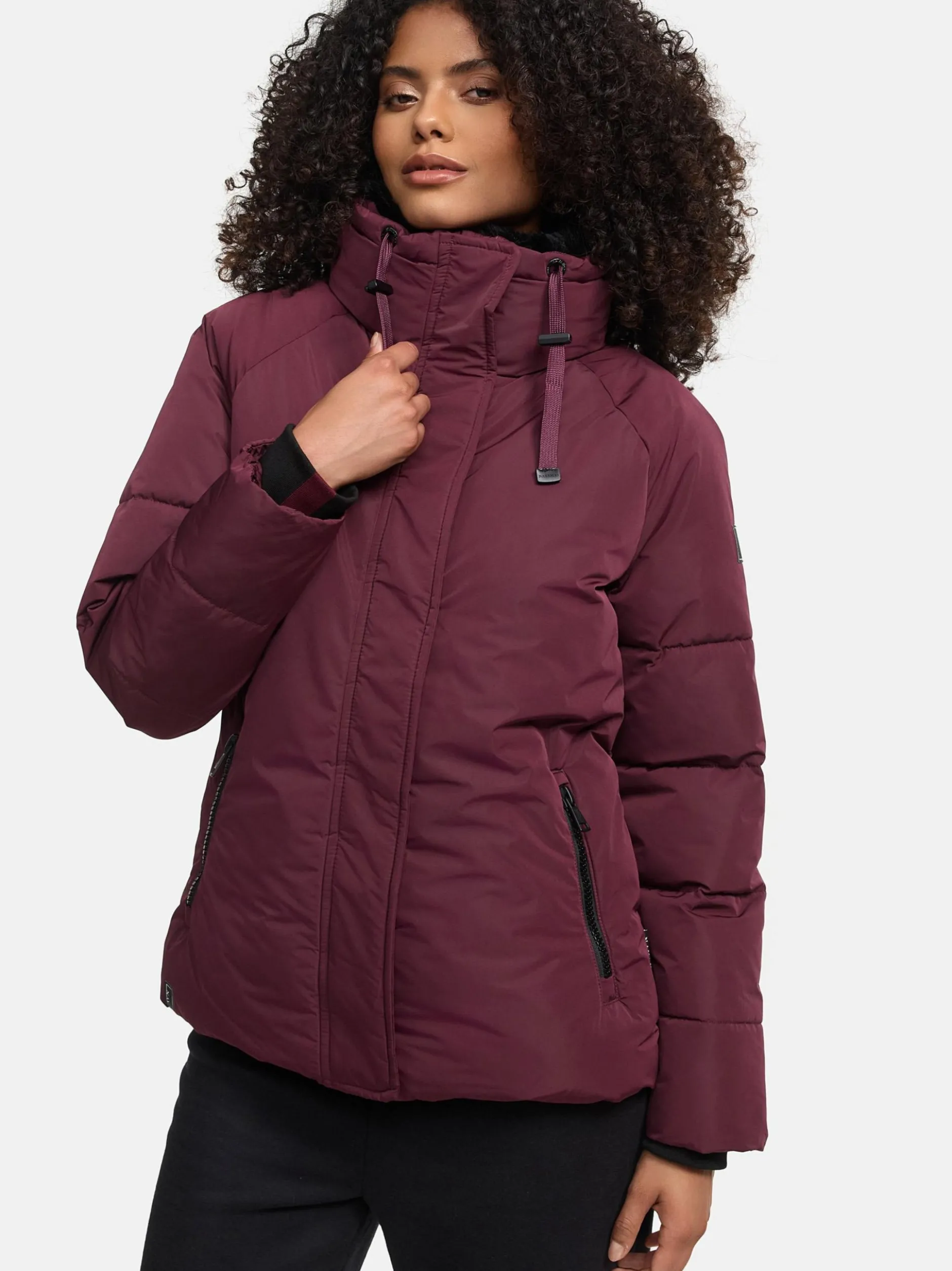 Navahoo Damen Winterjacke - Frostii XIV in aubergine