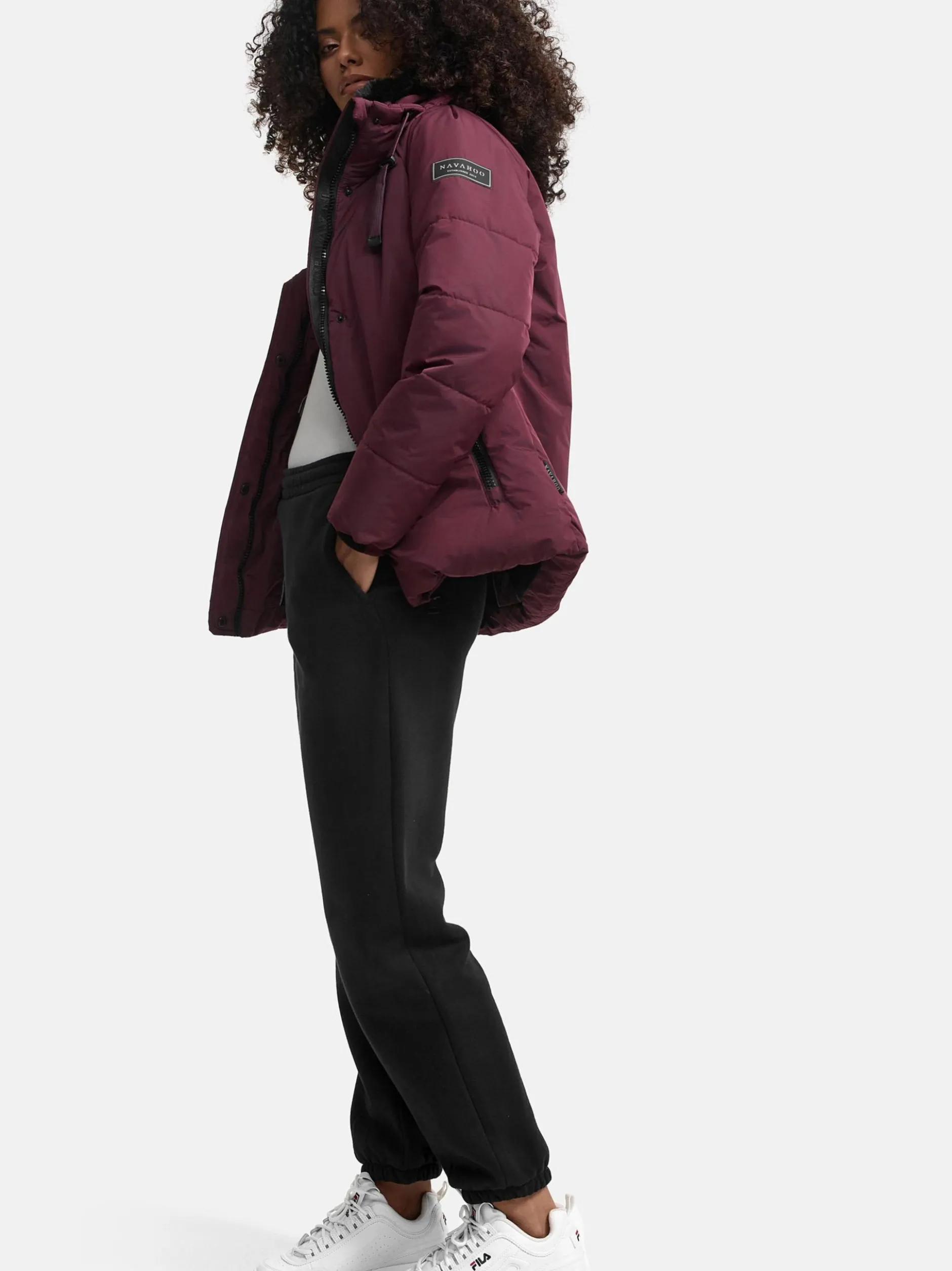 Navahoo Damen Winterjacke - Frostii XIV in aubergine
