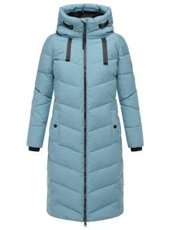 Navahoo Damen Winterjacke - Schmatzibär in blau