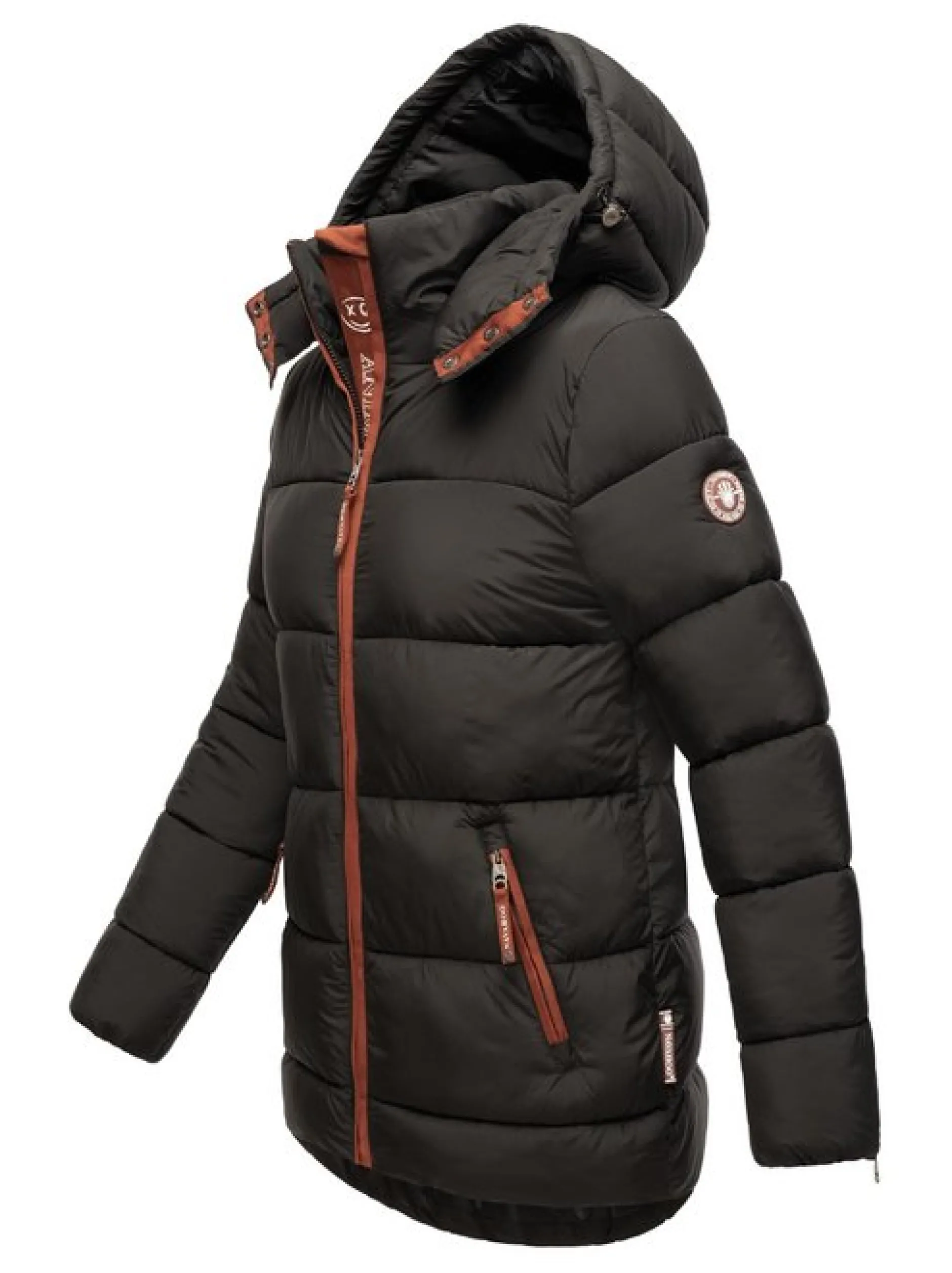 Navahoo Damen Winterjacke - Wattewölkchen in schwarz