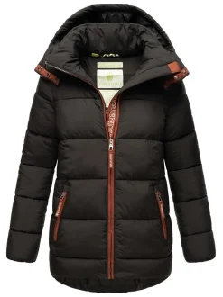 Navahoo Damen Winterjacke - Wattewölkchen in schwarz