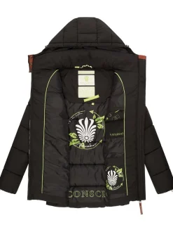 Navahoo Damen Winterjacke - Wattewölkchen in schwarz