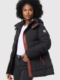 Navahoo Damen Winterjacke - Wattewölkchen in schwarz