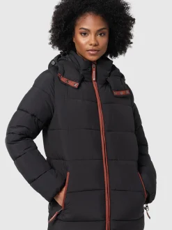 Navahoo Damen Winterjacke - Wattewölkchen in schwarz