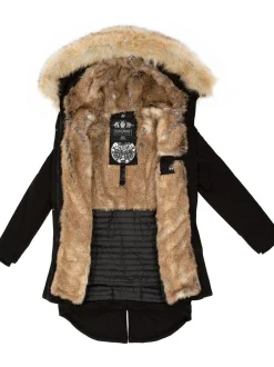 Navahoo Damen Wintermantel - Bombii in schwarz
