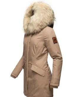 Navahoo Damen Wintermantel - Cristal in taupe