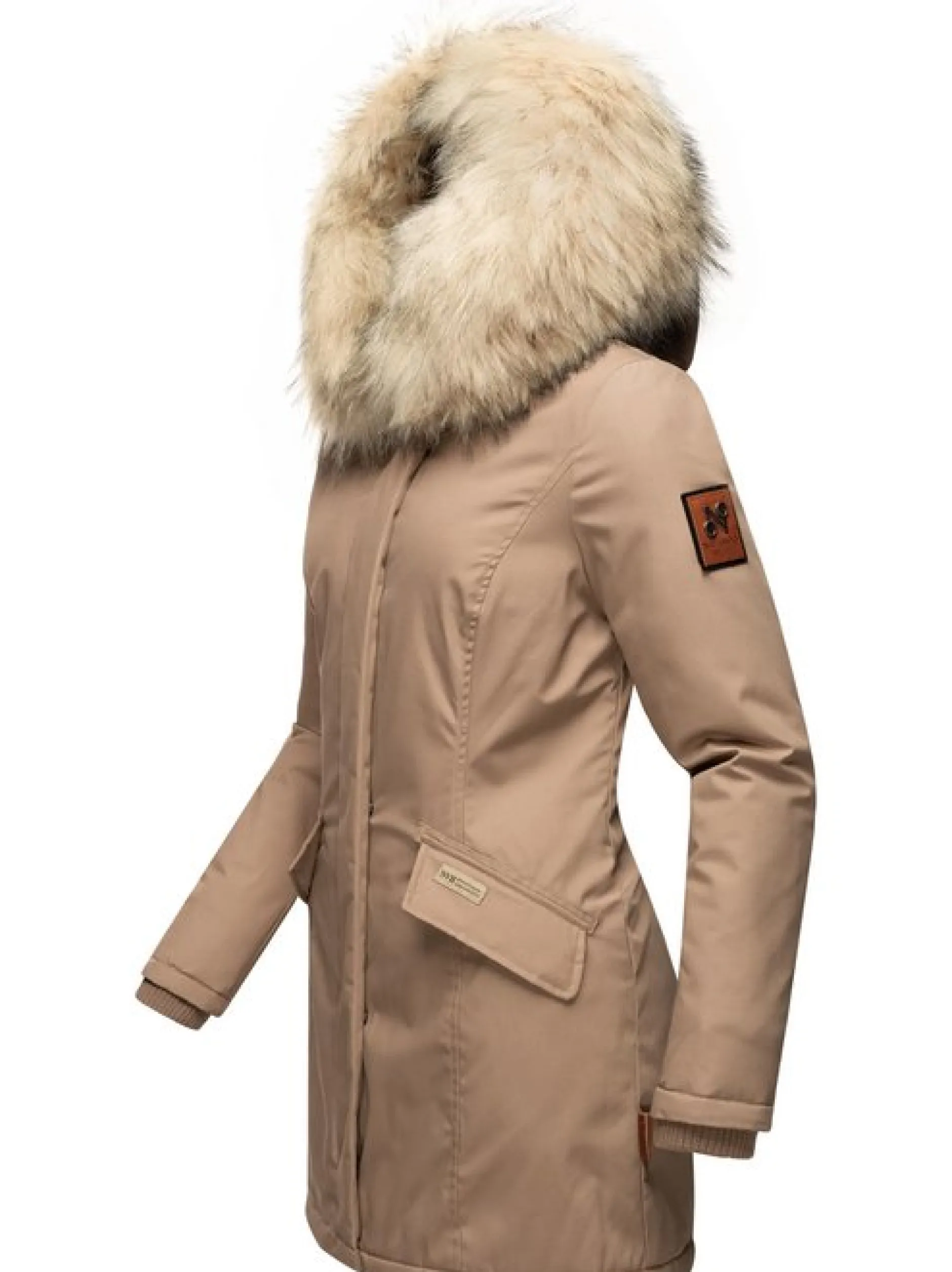 Navahoo Damen Wintermantel - Cristal in taupe