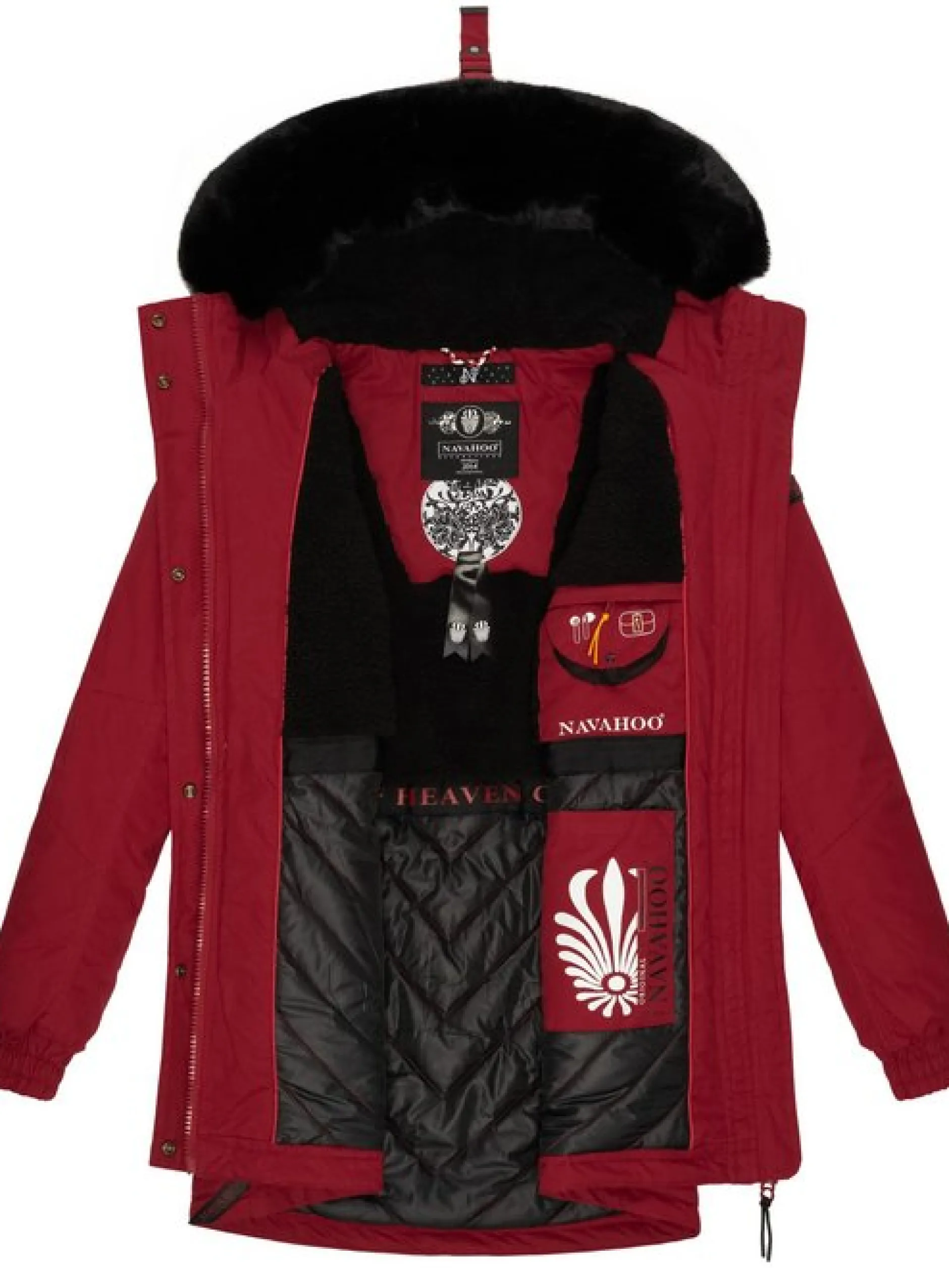 Navahoo Damen Wintermantel - Olessaa in rot