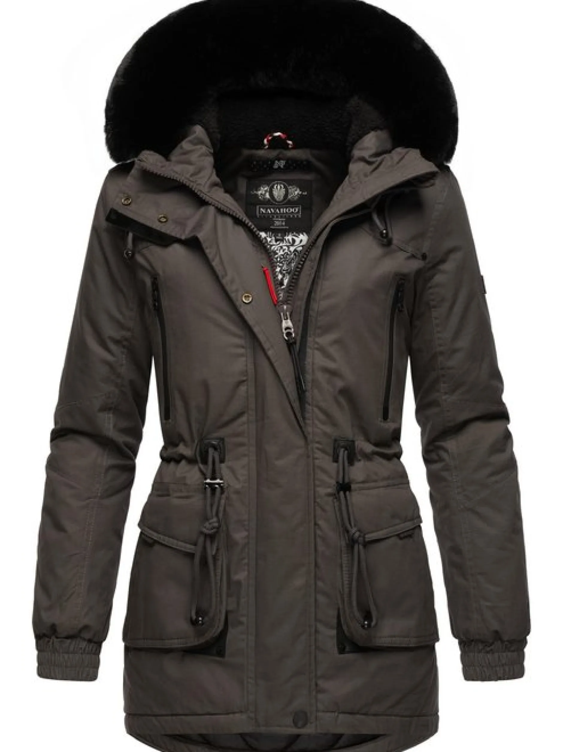 Navahoo Damen Wintermantel - Olessaa in anthrazit