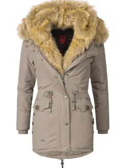 Navahoo Damen Wintermantel - Sweety in taupe