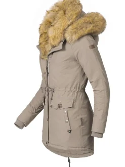Navahoo Damen Wintermantel - Sweety in taupe