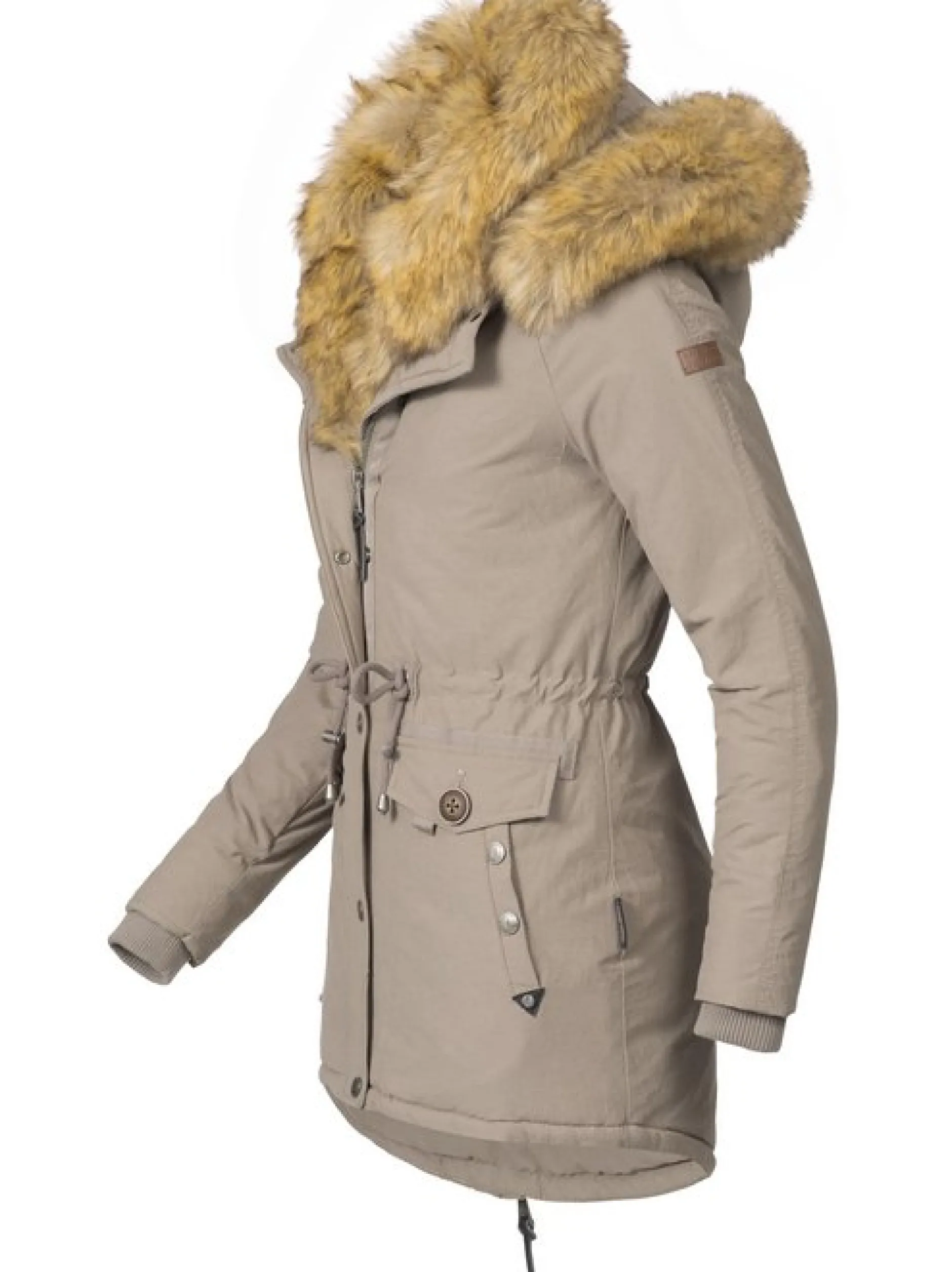 Navahoo Damen Wintermantel - Sweety in taupe