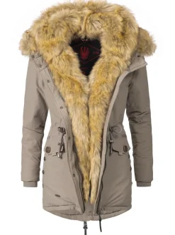 Navahoo Damen Wintermantel - Sweety in taupe