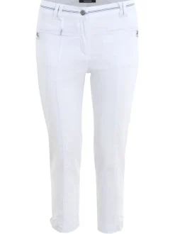 Navigazione Damen Bengalinhose in weiß - Länge: verkürzt