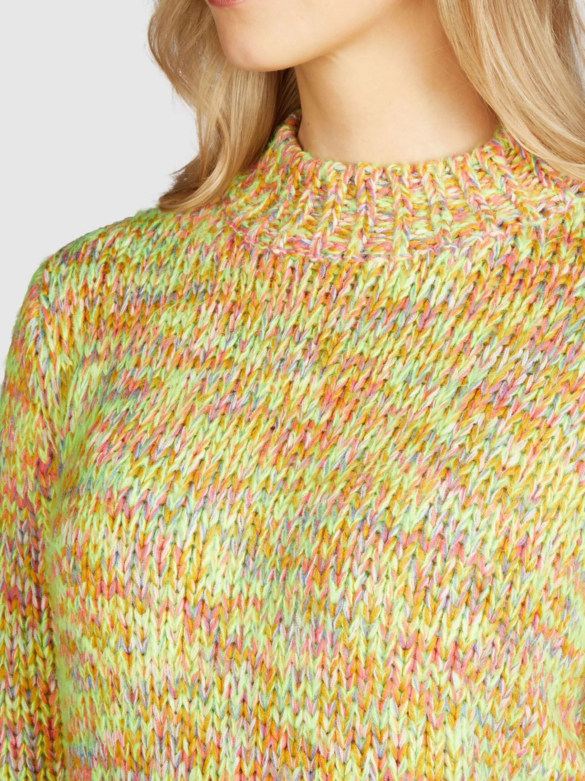 Navigazione Damen Grobstrick-Pullover in mehrfarbig