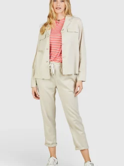Navigazione Damen Hose in beige - Länge: lang