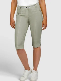 Navigazione Damen Hose in oliv - Länge: verkürzt