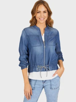 Navigazione Damen Jacke in denim
