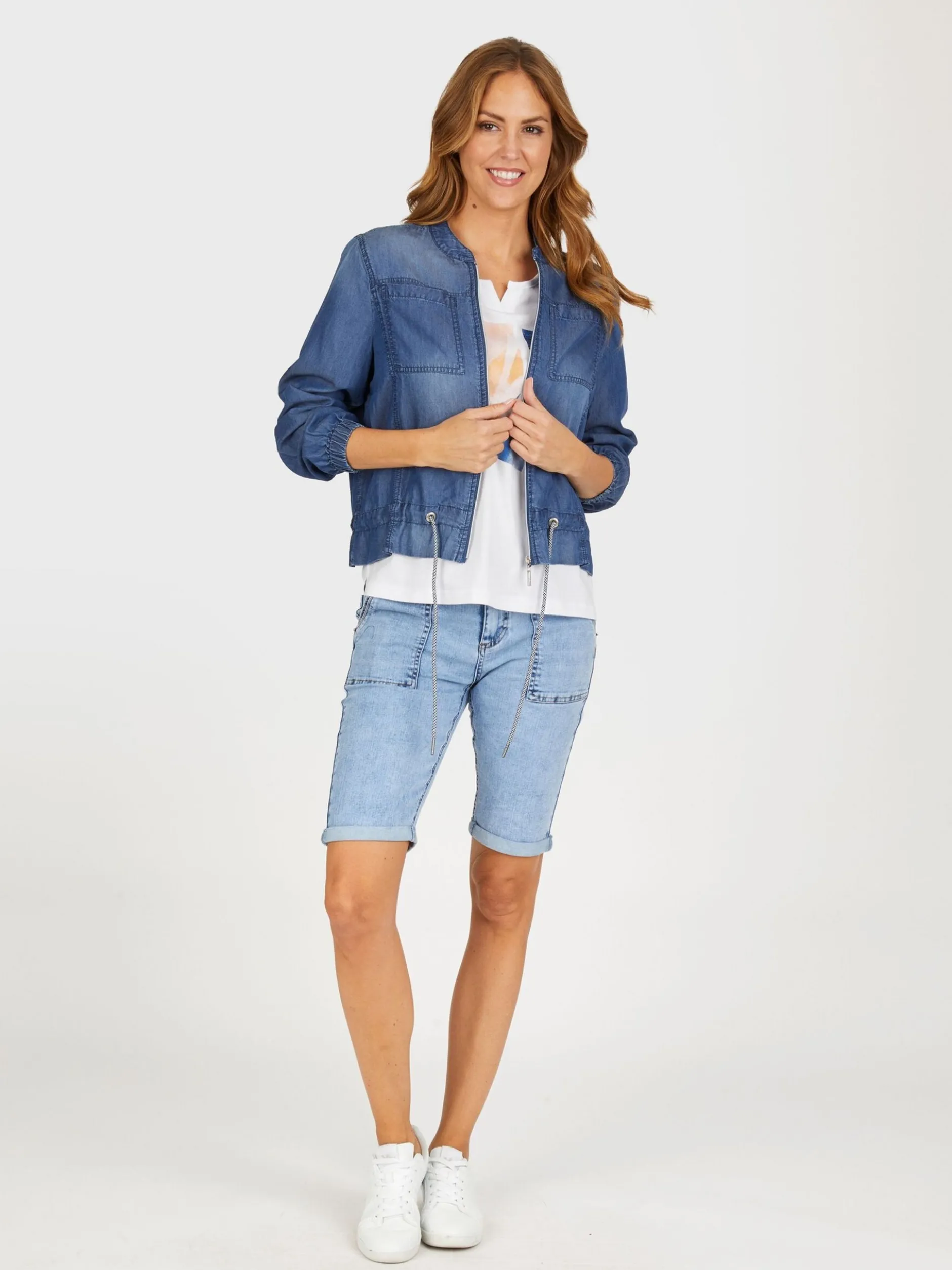 Navigazione Damen Jacke in denim