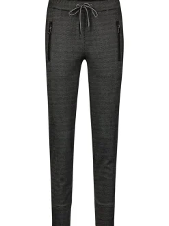 Navigazione Damen Jaquard-Jersey-Hose in schwarz