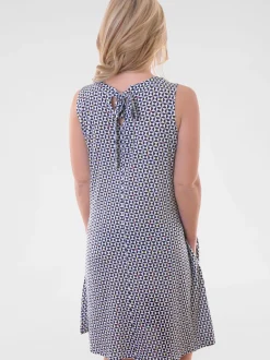 Navigazione Damen Jerseykleid in blau - Länge: knielang