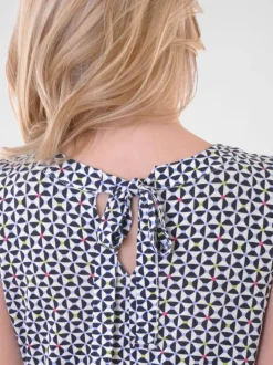 Navigazione Damen Jerseykleid in blau - Länge: knielang