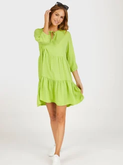 Navigazione Damen Kleid in grün - Länge: mittel