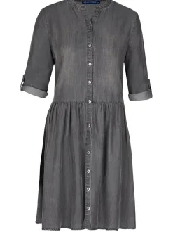 Navigazione Damen Kleid in grau - Länge: mittel
