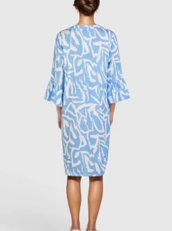 Navigazione Damen Kleid in hellblau - Länge: knielang