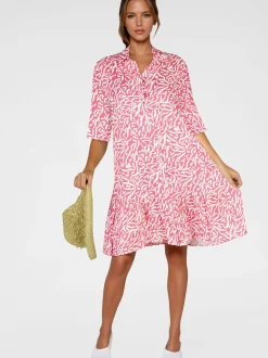 Navigazione Damen Kleid in pink - Länge: knielang
