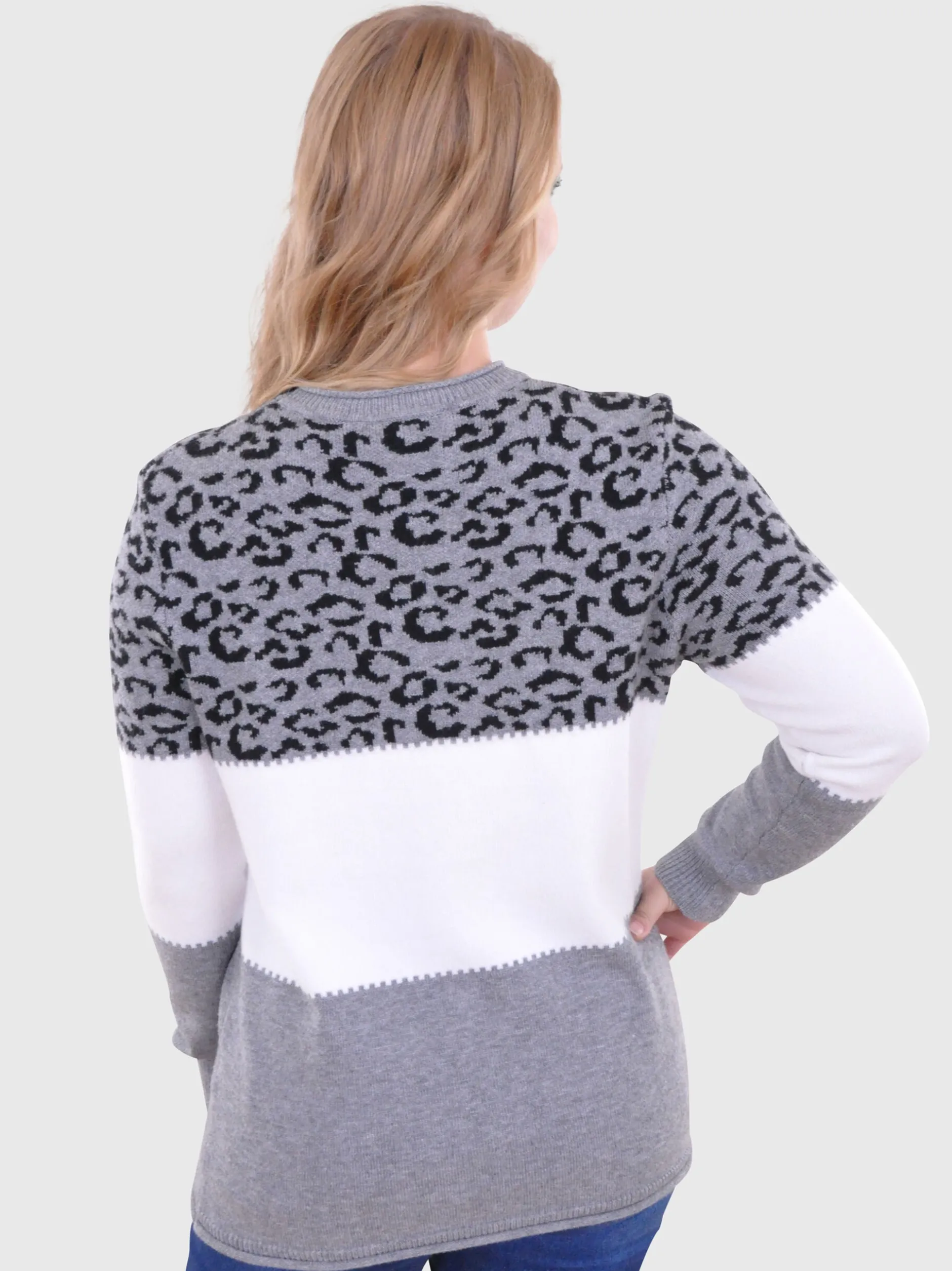Navigazione Damen Pullover in grau - Ärmel: langarm