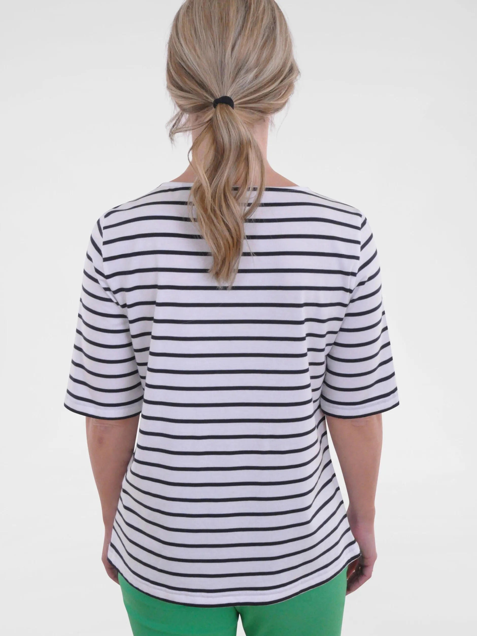 Navigazione Damen Shirt in blau - Ausschnitt: Rundhals