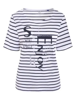 Navigazione Damen Shirt in blau - Ausschnitt: Rundhals
