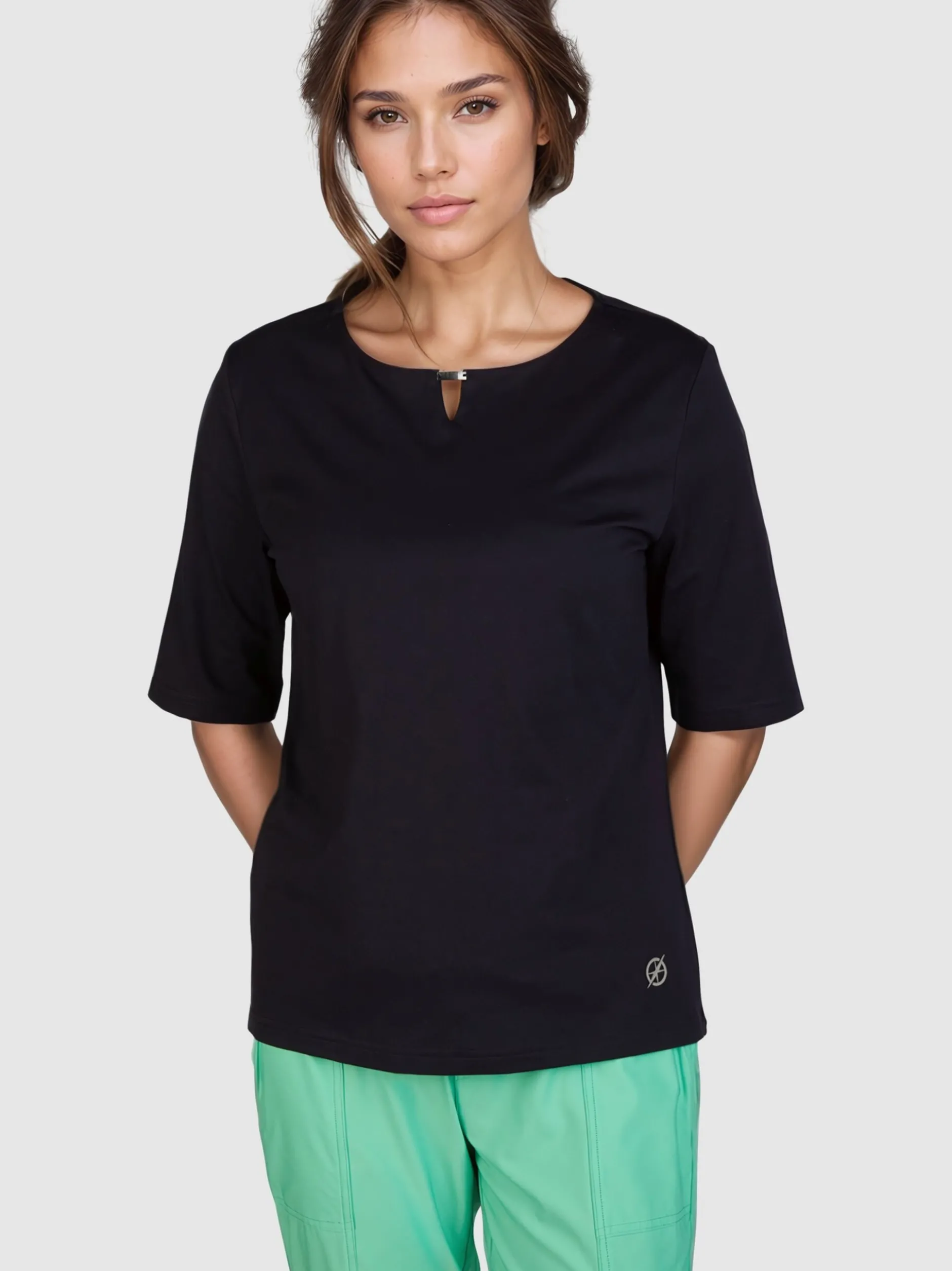 Navigazione Damen Shirt in blau - Ärmel: kurzarm