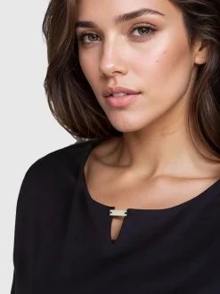 Navigazione Damen Shirt in blau - Ärmel: kurzarm