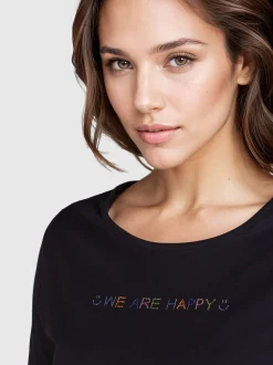 Navigazione Damen Shirt in blau - Ausschnitt: Rundhals